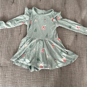 Kyte BABY Mint Green Holiday Print One-Piece